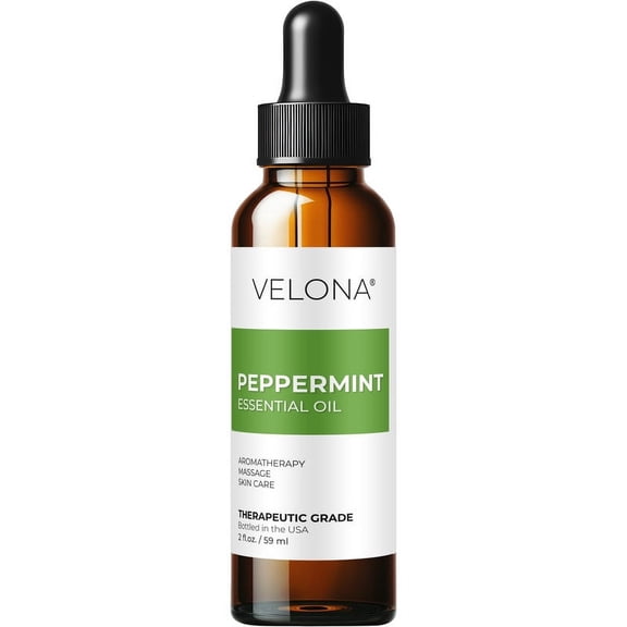Peppermint Essential Oil by Velona - 2 oz | Therapeutic Grade for Aromatherapy Diffuser Undiluted