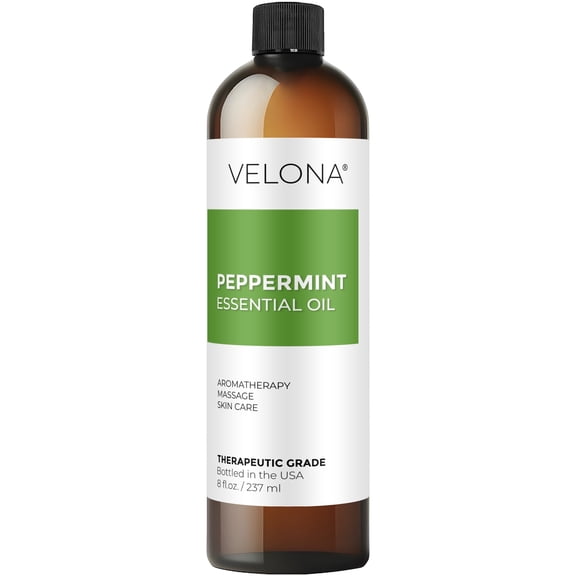 Peppermint Essential Oil by Velona - 8 oz | Therapeutic Grade for Aromatherapy Diffuser Undiluted