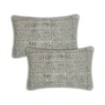 Peppermint Home Oversized Block Print Cotton Throw Pillow Covers (Set ...
