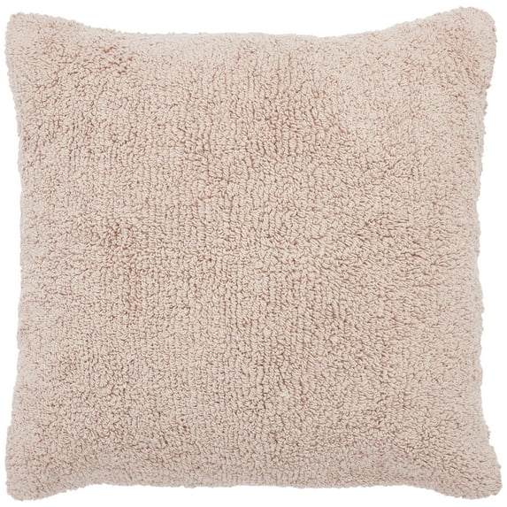 Peppermint Home Solid Color Tufted Decorative Pillow Cover, 22"x 22", Pink