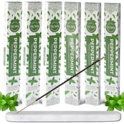 Peppermint Incense Sticks - Total 120 Insence-Sticks - 6 Packs of 20 Insense - Inciensos - Inscents - Natural Non Toxic Ingredients - Incents - Incence - Inscense - Insents