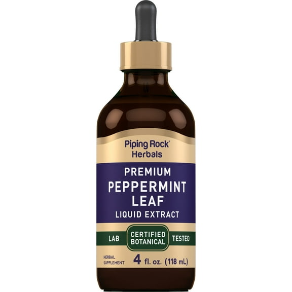 Peppermint Leaf Liquid Extract | 4 fl oz | For Men and Women | by Piping Rock
