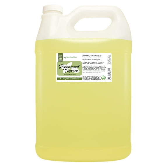 Peppermint (Mentha piperita) Essential Oil - 128 fl oz (1 Gallon) Plastic Bottle w/ Cap - 100% Pure Essential Oil by GreenHealth