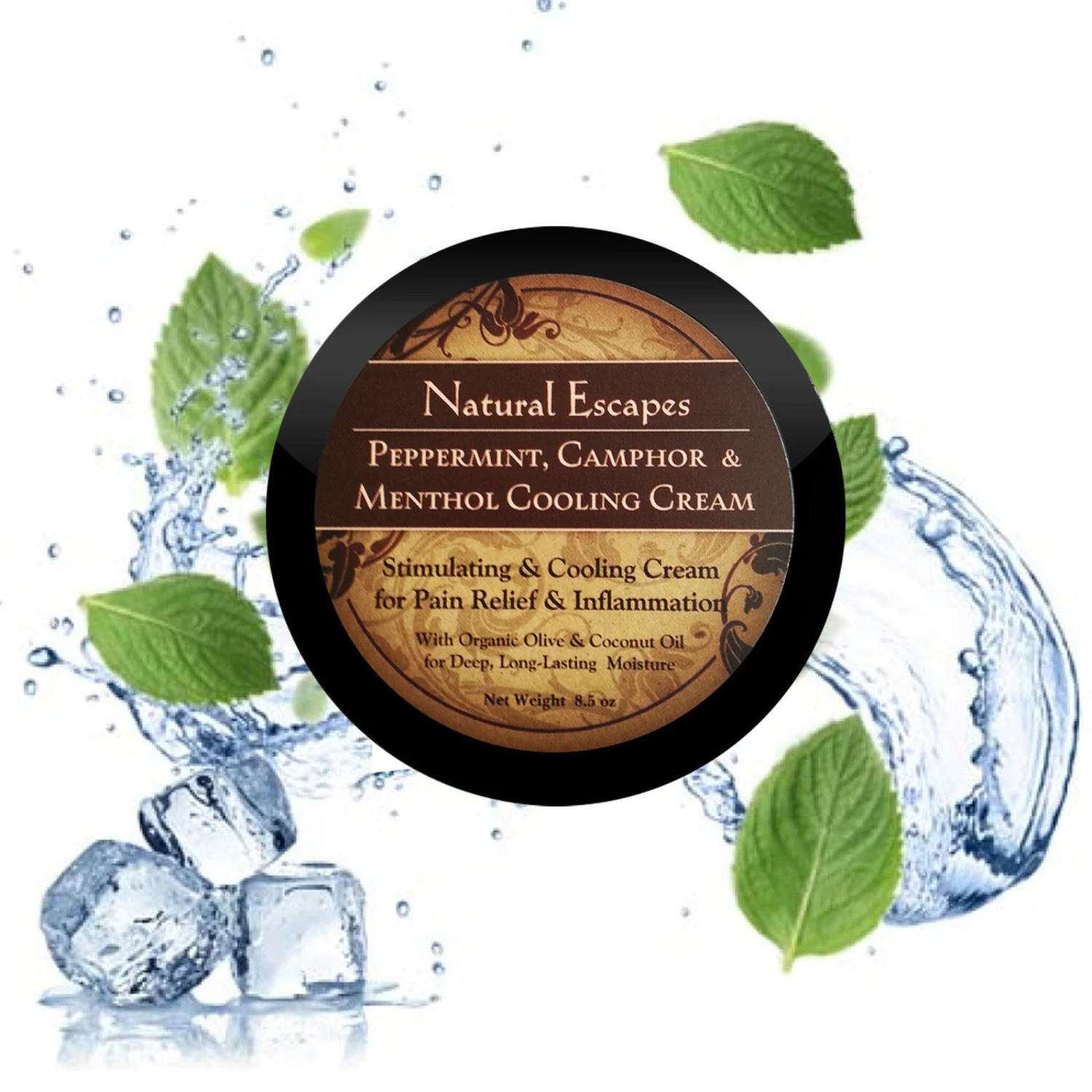 Peppermint, Menthol & Camphor Cooling Cream Natural Pain Relief Cream