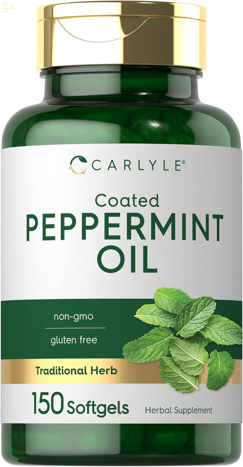 Peppermint Oil Capsules 150 Softgels with Rosemary and Thyme