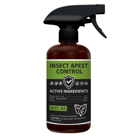 Peppermint Oil Insect Repellent Spray, 16 oz Natural Indoor & Outdoor Bug Control for Spiders, Ants, Roaches, Safe Pest Defense & Deterrent Solution