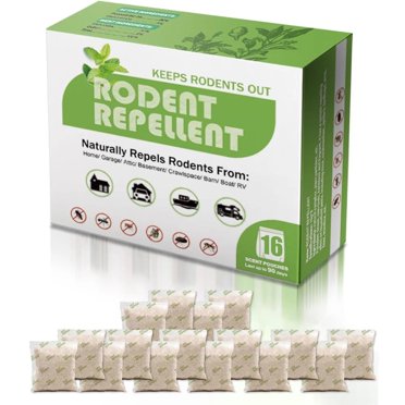 24 Pack Peppermint Oil Rodent Repellent - Natural, Non-Toxic Mice And Rat Deterrent