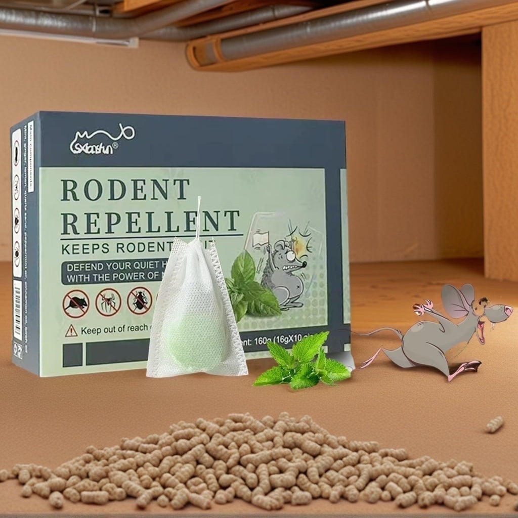 Peppermint Oil Moth Balls for Rodent and Moth Protection - 10Pcs, Safe for Humans and Pets