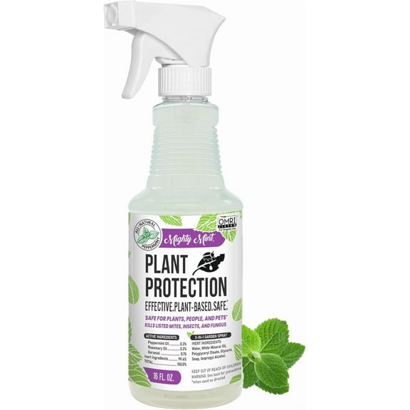 Peppermint Oil Plant Protection Spray  Insect & Pest Control for Gnats, Spider Mites Aphids Plant-Based, Easy-to-Use - 16 oz