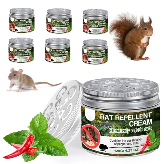Peppermint Oil to Repel Mice and Rats, Effectively repels rats in your garden,6 Pack for Car Engines, Mouse Repellent Keeping Rodents Out of House Garages, Human Pet Dog Plant Safe