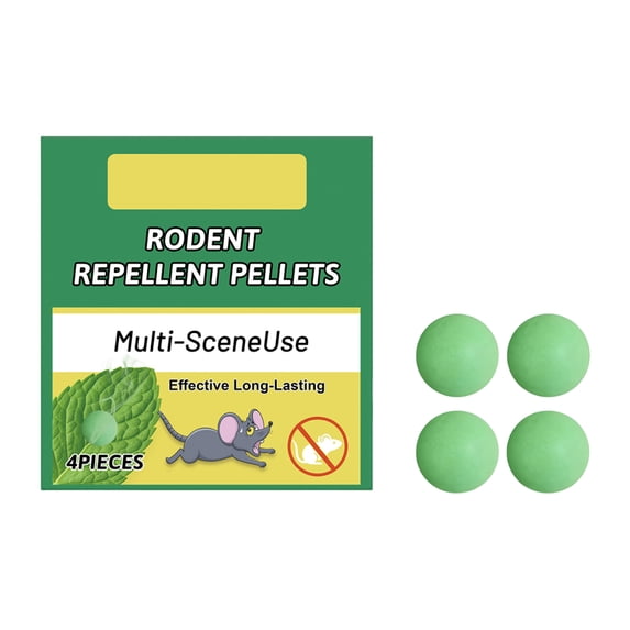 Peppermint Oil Rodent Repellent for Mice Rats Squirrels Indoor Outdoor Use Safe for Homes Pets Natural Non Toxic Pest Control (4 Pieces)