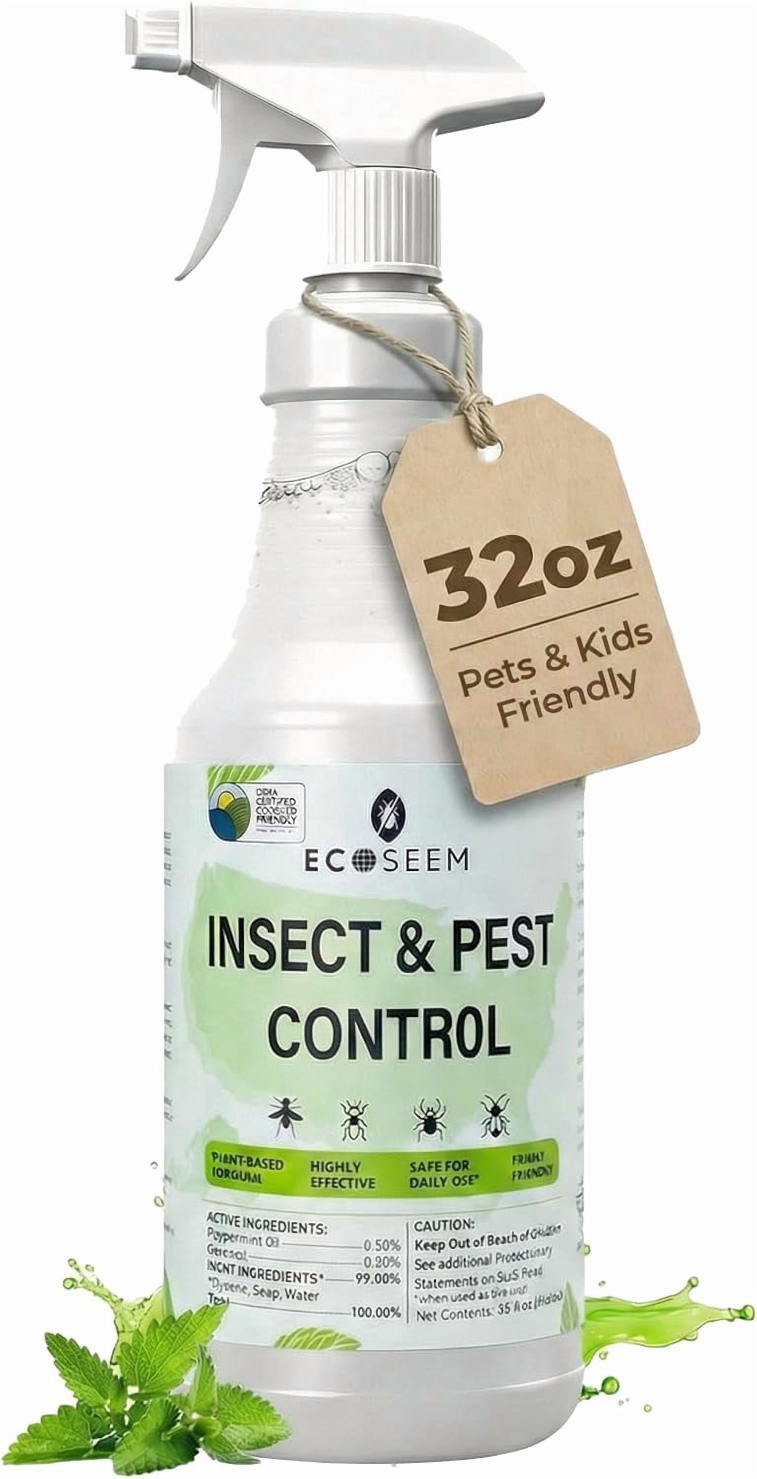 Peppermint Oil Spray for Bugs, 32 Oz Insect & Pest Control Spray for ...