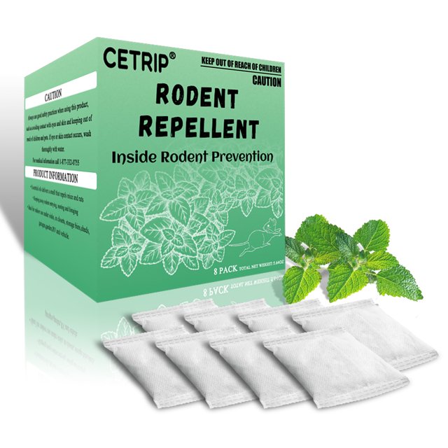 Peppermint Oil to Repel Mice and Rats,8 Pack Mouse Repellent,Rodent