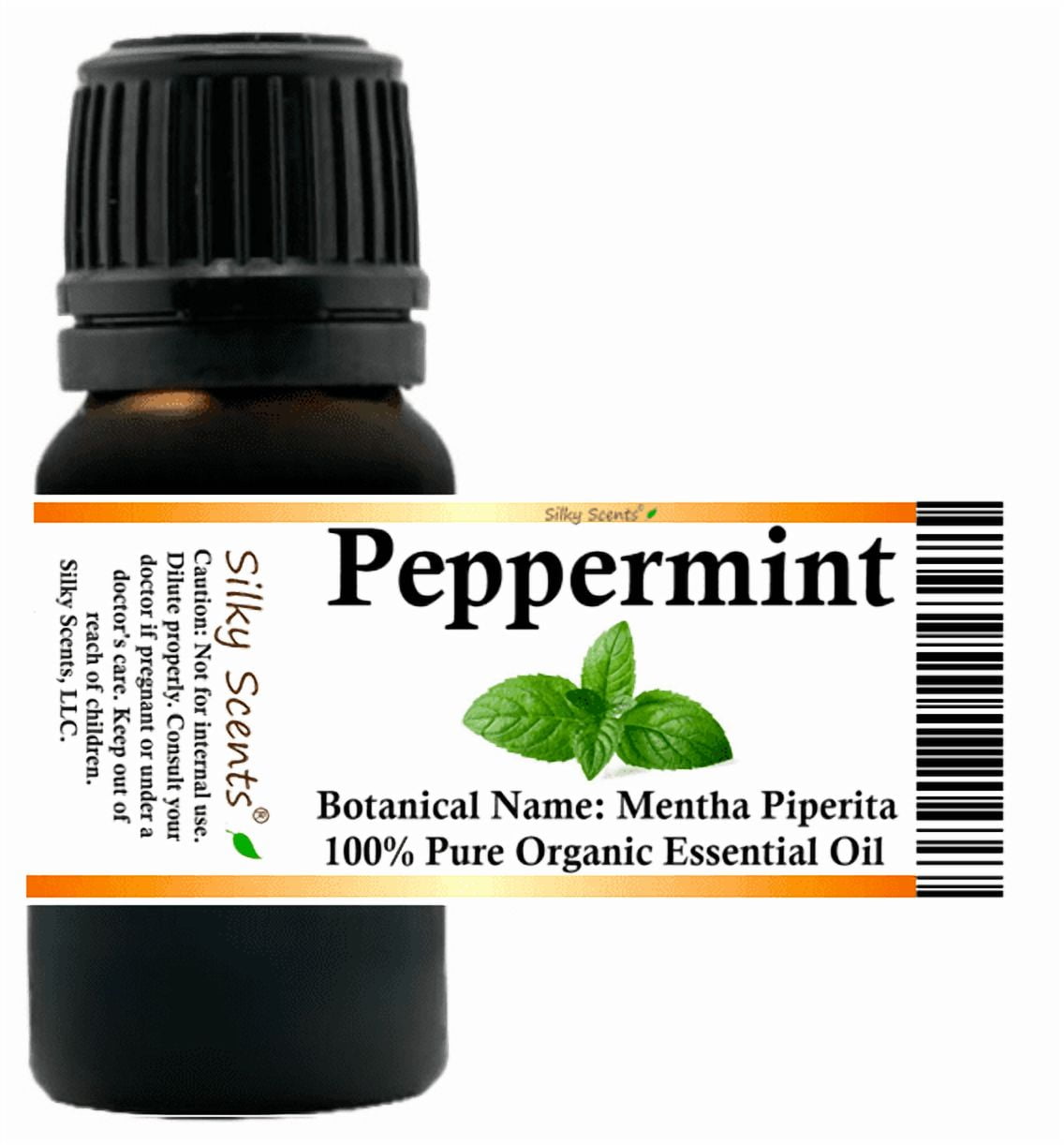 Peppermint Organic Essential Oil 15 ml (1/2 fl oz) - 100% Pure and Natural by Silky Scents
