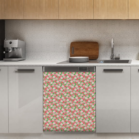 Peppermint Party Dishwasher Magnet Cover Decorative Sticker for Home Cabinet Kitchen 23" x26"