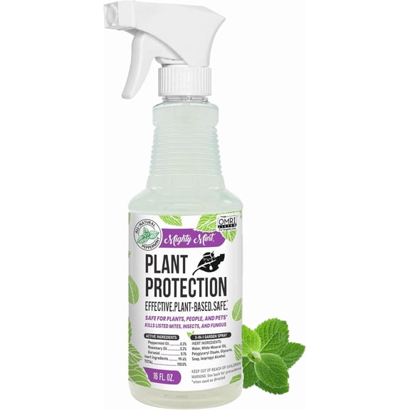 Peppermint Plant Protection Spray for Insects, Gnats, Fungus, Mites, and Disease, 16 oz