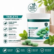 Peppermint Rodent Repellent Balls 30 Pieces, Natural Mouse Repellent Tablets for Indoor Home Use, Plant-Based Peppermint Balls Rodent Deterrent for Kitchen Pantry Garage Attic Basement Storage Areas