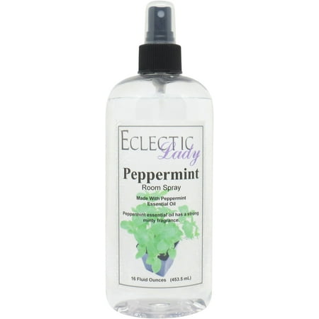 Peppermint Room Spray by Eclectic Lady, 16 Ounces, Fragrant Aromatic Room Mist For Home, Room, Office, Made with Essential Oils