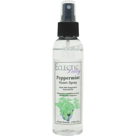 Peppermint Room Spray by Eclectic Lady, 4 Ounces, Fragrant Aromatic Room Mist For Home, Room, Office, Made with Essential Oils