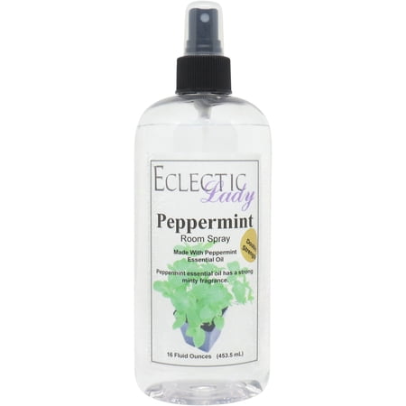 Peppermint Room Spray by Eclectic Lady (Double Strength), 16 Ounces, Fragrant Aromatic Room Mist For Home, Room, Office, Made with Essential Oils