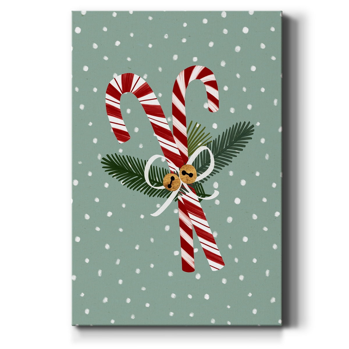 Peppermint Snowman Collection B- Gallery Wrapped Canvas