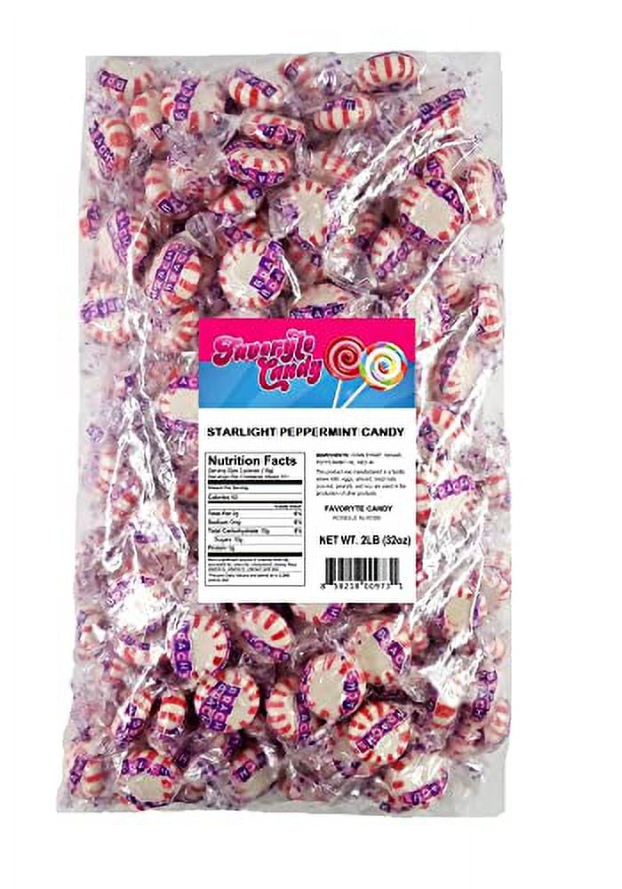 Peppermint Starlight Mints Hard Candy Bulk Individually Wrapped 2 Lb Bag 2861