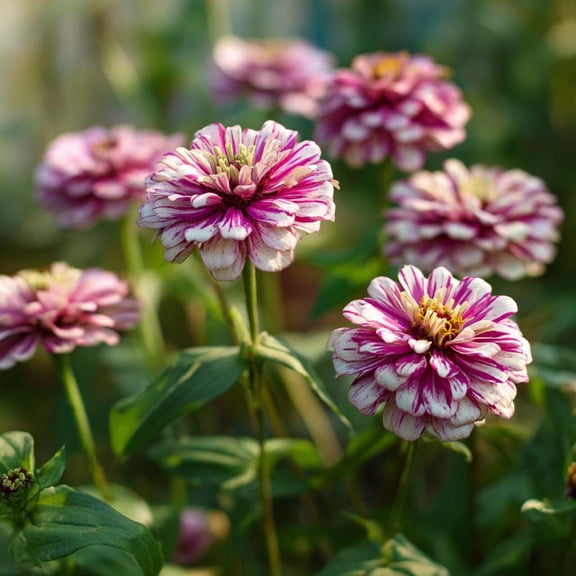 Peppermint Stick Zinnia 25 Seed Mix | Heirloom Vibrant Garden Blooms