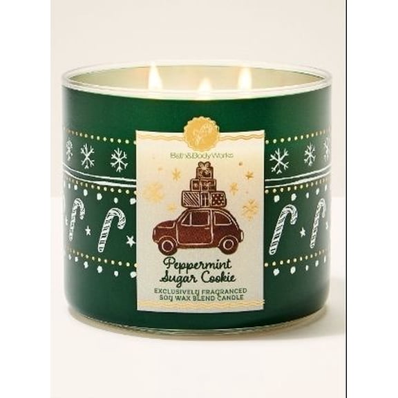Peppermint Sugar Cookie 3-Wick Scented Candle