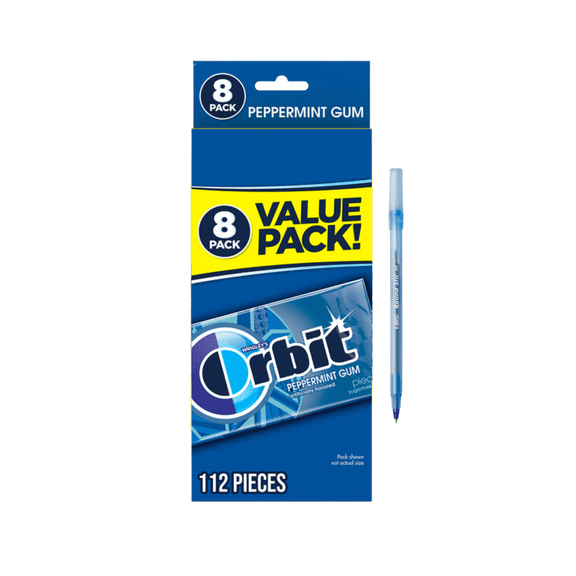 Peppermint Sugar Free Chewing Gum Travel Essentials 14 ct