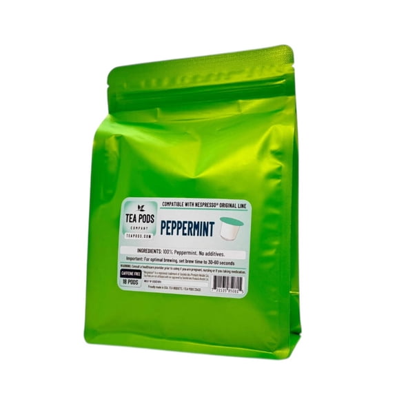 Peppermint tea pods compatible with Nespresso OriginalLine