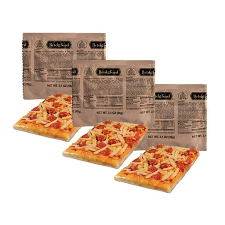 Pepperoni And Cheese Pizza MRE 3 Pack - Bridgford MRE Meal Ready To Eat