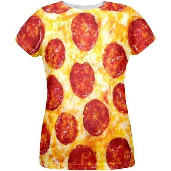 Pepperoni Pizza Costume All Over Womens T-Shirt - 2X-Large