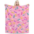 thumbnail image 1 of Pepperoni Pizza Food Throw Blanket Super Soft Warm Bed Blankets for Couch Bedroom Sofa Office Car, All Season Cozy Flannel Plush Blanket Gifts for Girls Boys Teens Adults 60"x50", 1 of 6