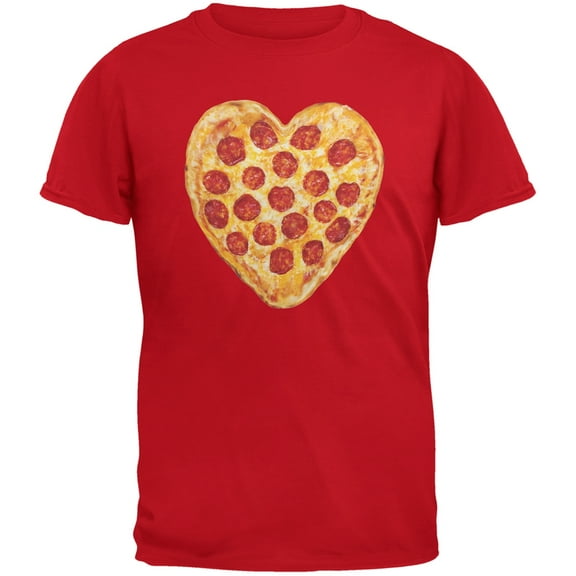 Pepperoni Pizza Heart Red Youth T-Shirt - Youth Small