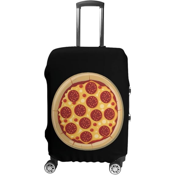 Pepperoni Pizza Luggage Cover Travel Suitcase Protector Anti-scratch Suitcase Cover for Men Women S