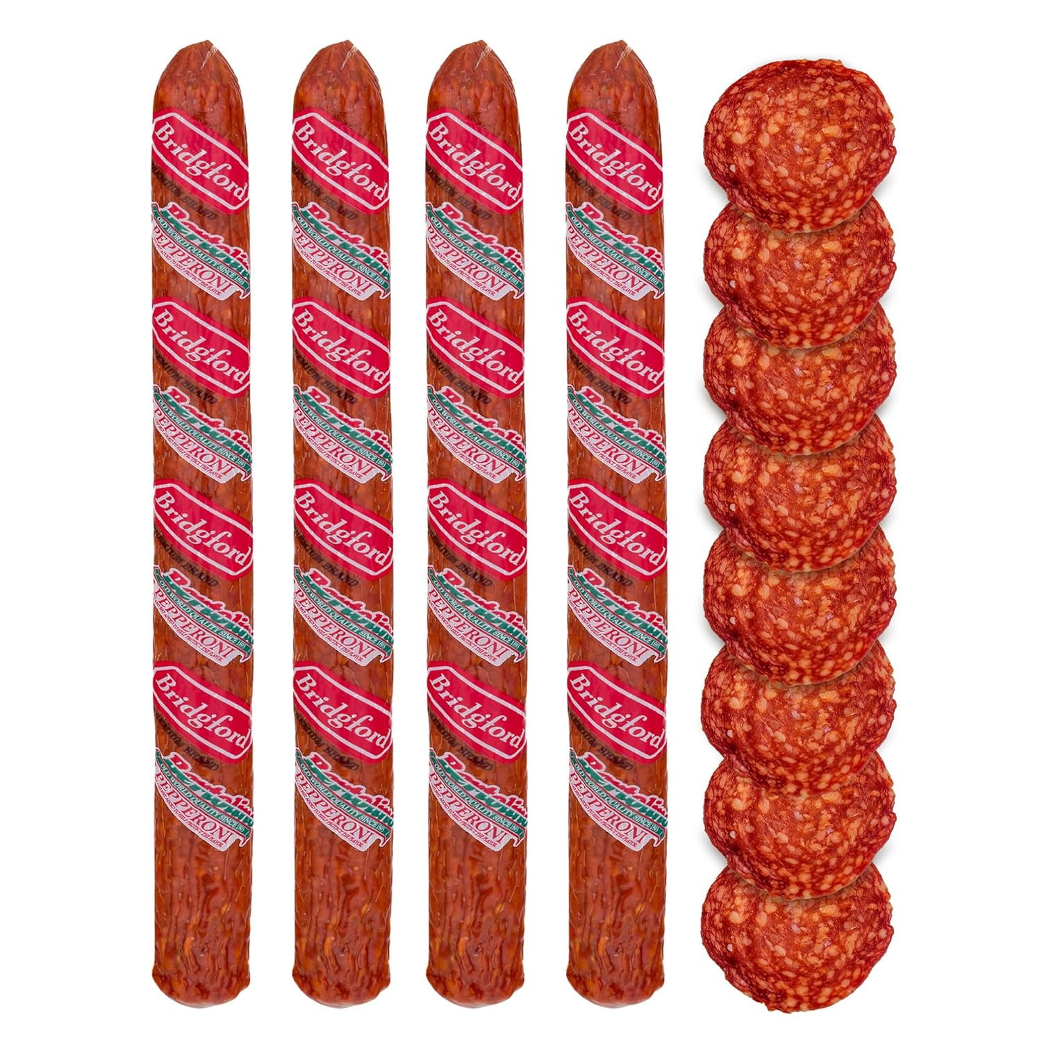 Pepperoni Stick 16 oz Pack of 4 Naturally Smoked Pepperoni Stick for