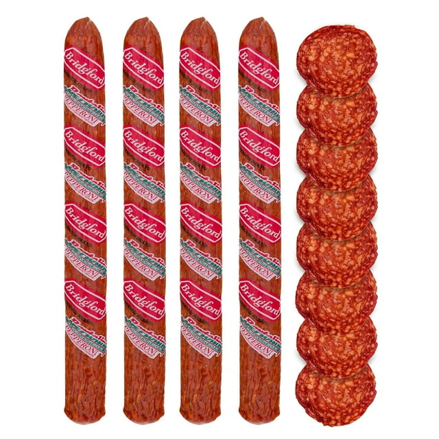 Pepperoni Stick 16 oz Pack of 4 Naturally Smoked Pepperoni Stick for