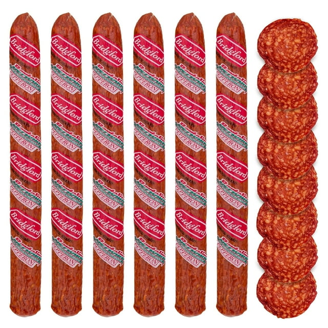 Pepperoni Stick 16 oz Pack of 6 Naturally Smoked Pepperoni Stick for