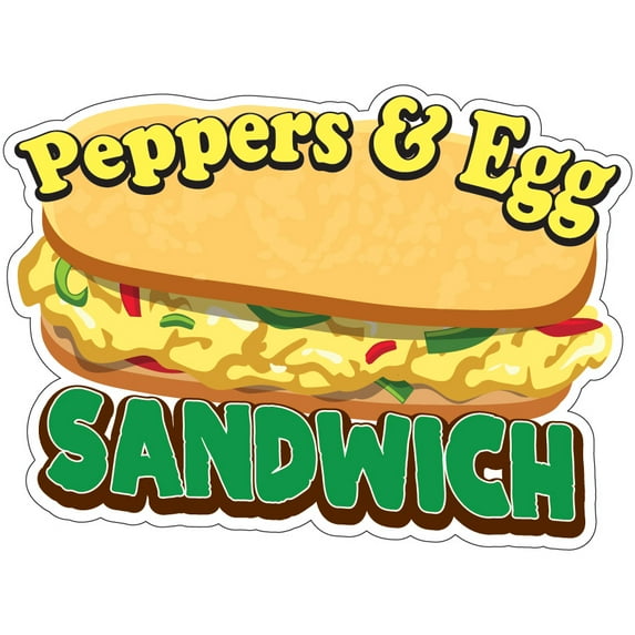 Peppers And Egg Sandwich 12" Decal Concession Stand Food Truck Sticker