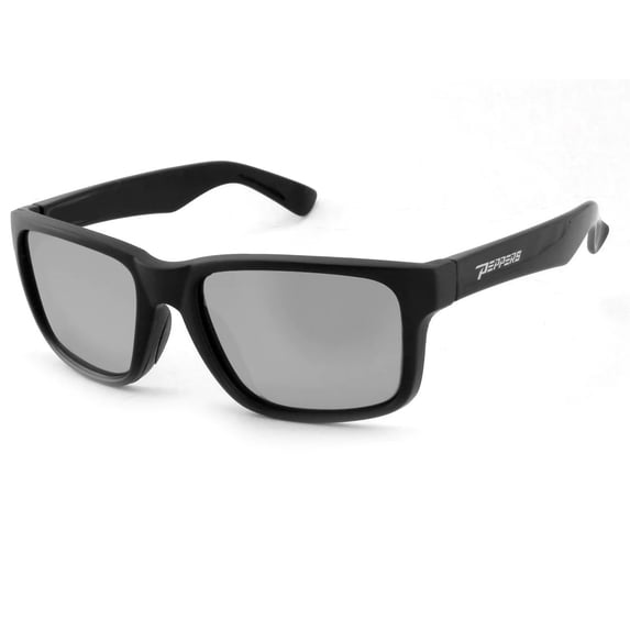 Peppers Beachcomber Rubberized Matte Black with Smoke Polarized Lens Sunglasses