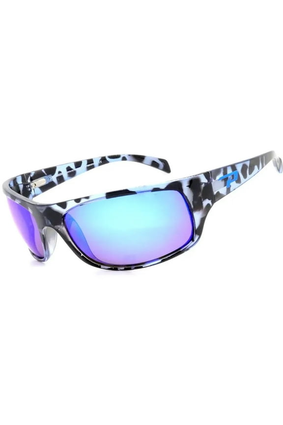 Blackfin Blue Tortoise with Brown Polarized Ice Blue Mirror Lens Sunglasses