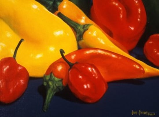 Peppers Canvas Art - Jenny Stewart (24 x 18)
