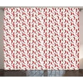 thumbnail image 1 of Ambesonne Peppers Curtains 2 Panel Set, Spicy Vegetable Composition, 108" x 63", Vermilion and Green, 1 of 3