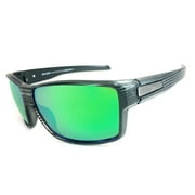 Peppers Gambler Crystal Smoke with Green Diamond Mirror Polarized Lens Sunglasses