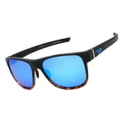 Peppers Malibu Matte Black to Blue Tortoise with Blue Diamond Mirror Polarized Lens Sunglasses