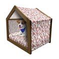 thumbnail image 1 of Peppers Pet House, Hot Spicy Vegetable Composition Cartoon Digital Drawing Culinary Elements, Outdoor & Indoor Portable Dog Kennel with Pillow and Cover, 5 Sizes, Vermilion and Green, by Ambesonne, 1 of 5