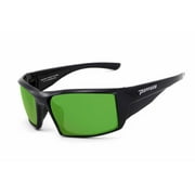 Peppers Quiet Storm Black With Green Mirror Polarized Lens Sunglasses