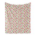 thumbnail image 1 of Peppers Soft Flannel Fleece Blanket, Cartoon Style Vegetable Design Fresh Peppers Pattern Fresh Farmland Harvest Theme, Cozy Plush for Indoor and Outdoor Use, 50" x 70", Multicolor, by Ambesonne, 1 of 5