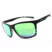 Peppers Topwater Matte Black To Tortoise Shell Fade WithGreen Mirror Sunglasses