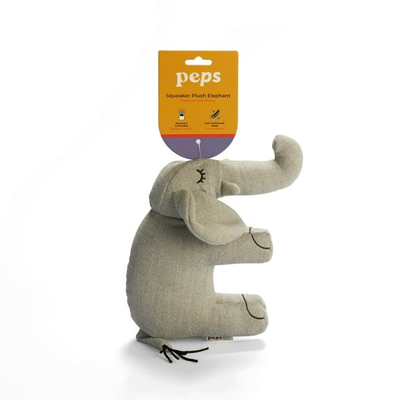 Peps Cozy Plush Fabric Squeaker - Elephant